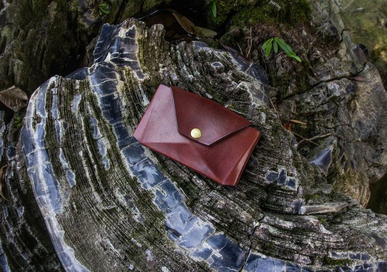 【甲蟲仙生製革室】昆蟲切面手工皮革名片夾