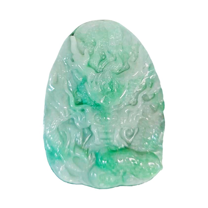 翡翠玉(A貨)陽綠色龍行天下