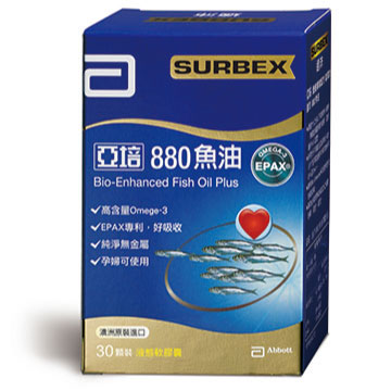 【亞培適沛】頭好壯壯好物！880魚油 _2.7倍好吸收_30顆裝