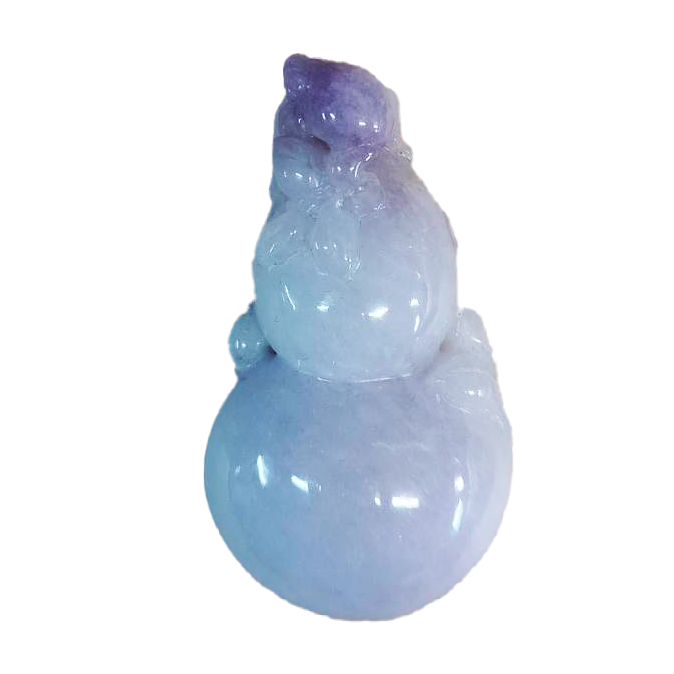 翡翠玉(A貨)全紫羅蘭葫蘆與小青蛙~多福多祿呱呱來財